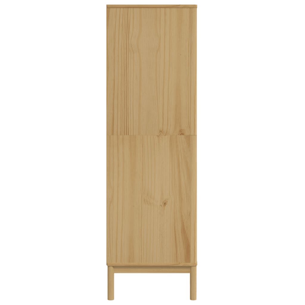 vidaXL Wardrobe FLORO Wax Brown 77x53x171 cm Solid Wood Pine