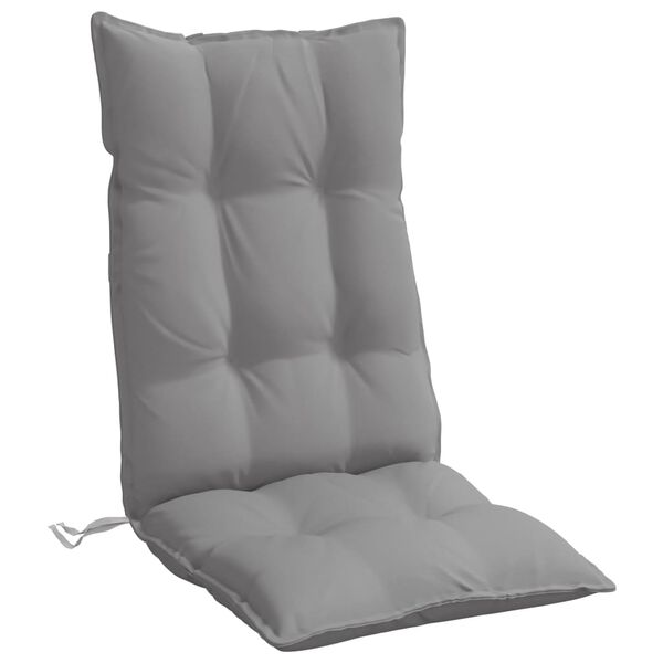 vidaXL Highback Chair Cushions 2 pcs Grey Oxford Fabric