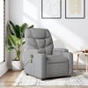 vidaXL Massage Recliner Chair Light Grey Fabric