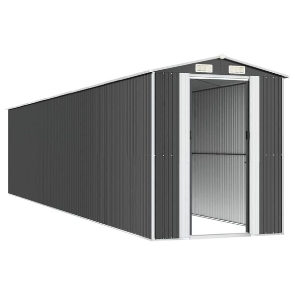 vidaXL Garden Shed Anthracite 192x938x223 cm Galvanised Steel