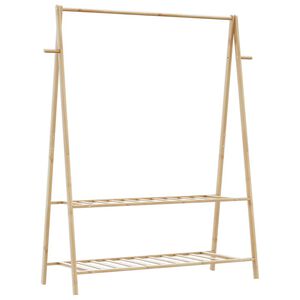 vidaXL Clothes Rack with Shelves 132x45.5x150.5 cm Bamboo
