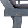 vidaXL Garden Bench with Cushions 2-in-1 190 cm Grey Solid Acacia Wood