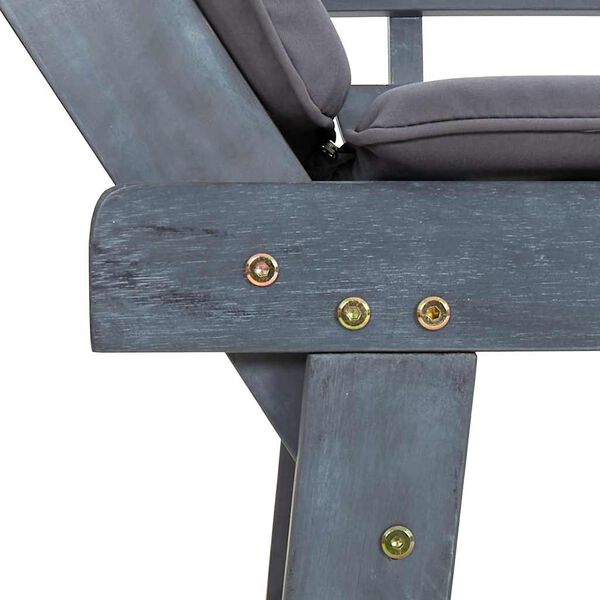 vidaXL Garden Bench with Cushions 2-in-1 190 cm Grey Solid Acacia Wood
