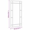vidaXL Wall Mirror Black 30x60 cm Rectangle Iron