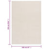 vidaXL Washable Rug Soft Shaggy Cream 160x230 cm Anti Slip