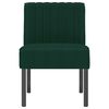 vidaXL Slipper Chair Dark Green Velvet