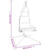 vidaXL Garden Swing Chair with Cushion Black Oxford Fabric and Steel