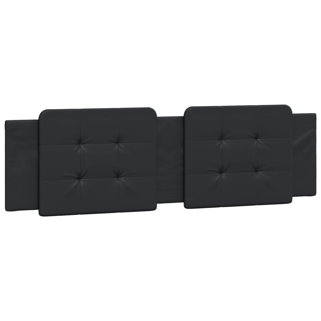 vidaXL Headboard Cushion "Zadar" Black 183 cm King Faux Leather