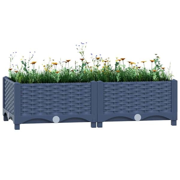vidaXL Raised Bed 80x40x23 cm Polypropylene