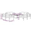 vidaXL 9 Piece Garden Lounge Set with Cushions Aluminium Anthracite