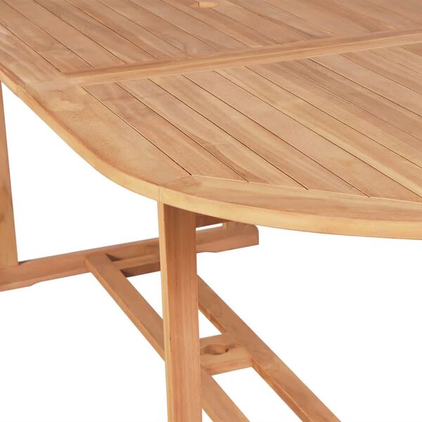 vidaXL 7 Piece Garden Dining Set Solid Teak Wood