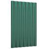 vidaXL Roof Panels 36 pcs Galvanised Steel Green 60x36 cm