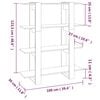 vidaXL Book Cabinet/Room Divider Sonoma Oak 100x30x123.5 cm