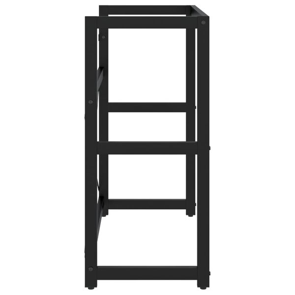 vidaXL Bathroom Washbasin Frame Black 79x38x83 cm Iron