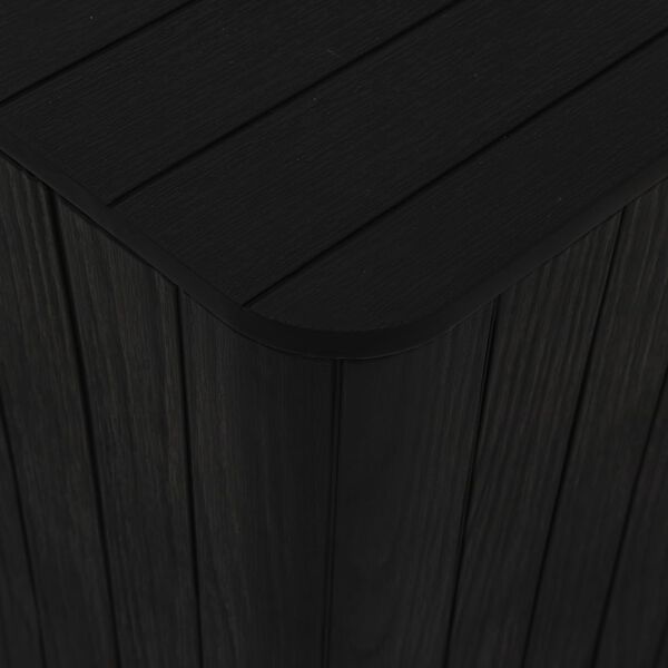 vidaXL Garden Table with Removable Lid Black Polypropylene