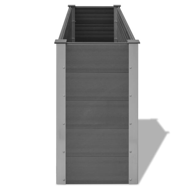 vidaXL Garden Raised Bed WPC 150x50x91 cm Grey