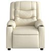 vidaXL Massage Recliner Chair Cream Faux Leather