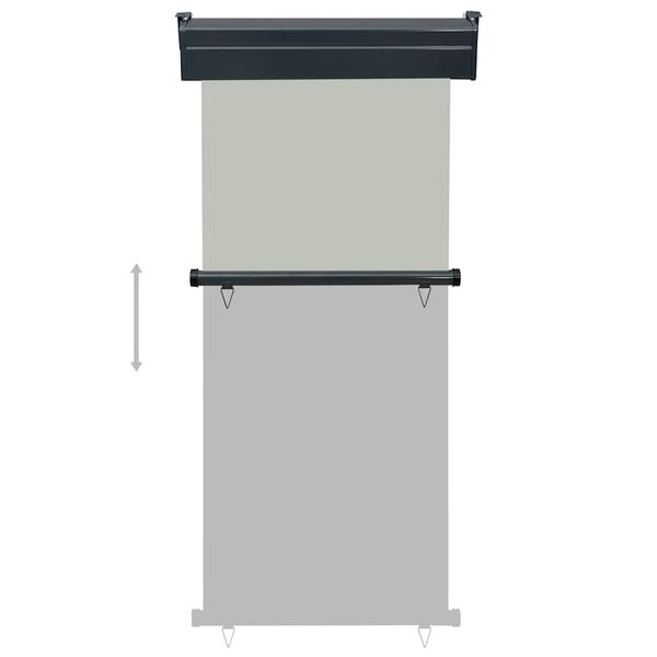 vidaXL Balcony Side Awning 85x250 cm Grey