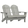 vidaXL 2-Seater Garden Adirondack Chair Solid Fir Wood Grey
