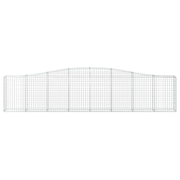 vidaXL Arched Gabion Basket 400x30x80/100 cm Galvanised Iron