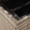 vidaXL Garden Storage Box Black 80x40x48 cm Poly Rattan Acacia Wood