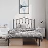 vidaXL Metal Bed Frame without Mattress with Headboard Black 100x190cm