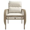vidaXL 4 Piece Garden Sofa Set with Cushions Beige Poly Rattan