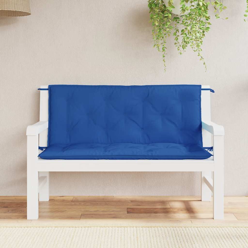 vidaXL Garden Bench Cushion Blue 120x(50+50)x7cm Oxford Fabric