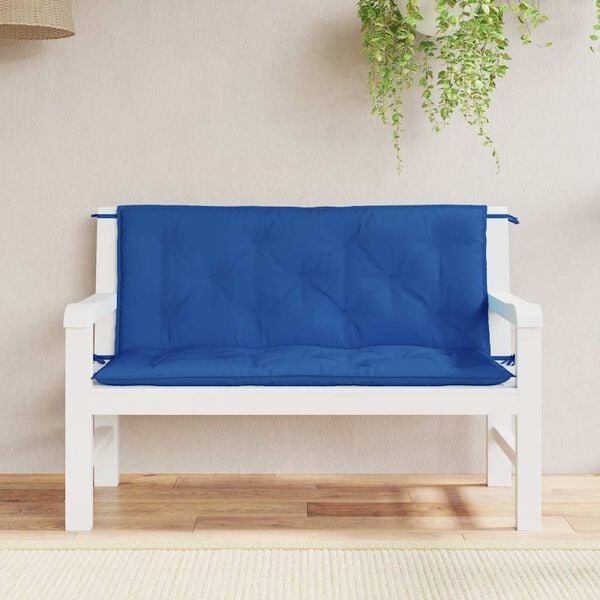 vidaXL Garden Bench Cushion Blue 120x(50+50)x7cm Oxford Fabric