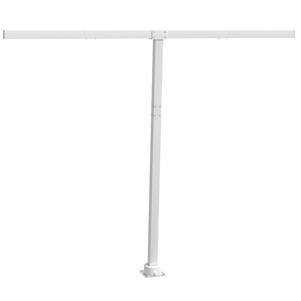 vidaXL Awning Post Set White 300x245 cm Iron