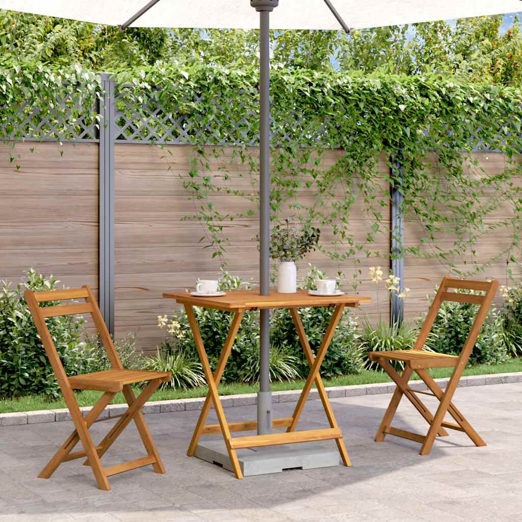 vidaXL Folding Garden Table 70x70x75 cm Solid Acacia Wood