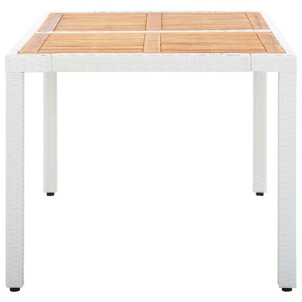 vidaXL 7 Piece Outdoor Dining Set Poly Rattan White