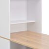 vidaXL Bar Table with Cabinet White 115x59x200 cm