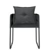 vidaXL 3 Piece Garden Dining Set Black