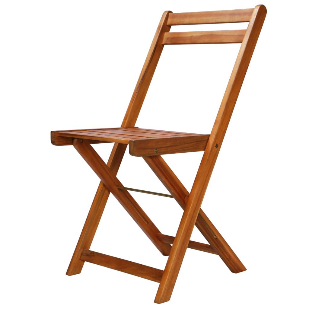 vidaXL 3 Piece Folding Bistro Set Solid Acacia Wood