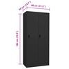 vidaXL Wardrobe Anthracite 80x50x180 cm Steel