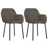 vidaXL Dining Chairs 2 pcs Dark Grey Velvet