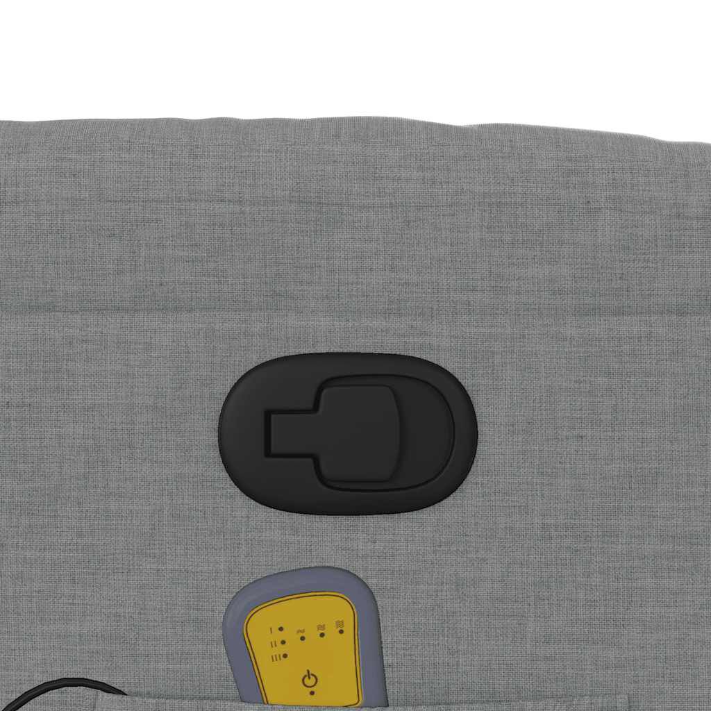 vidaXL Stand up Massage Recliner Chair Light Grey Fabric