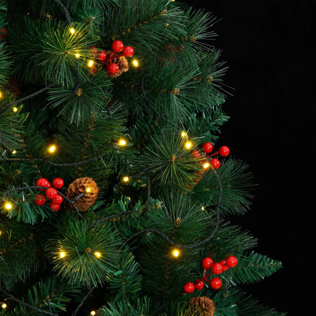 vidaXL Artificial Hinged Christmas Tree 300 LEDs 240 cm