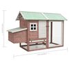 vidaXL Chicken Cage Mocha 170x81x110 cm Solid Pine & Fir Wood