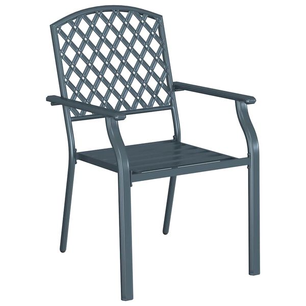 vidaXL Garden Chair 4 pcs Anthracite 56 x 65 x 89 cm Steel