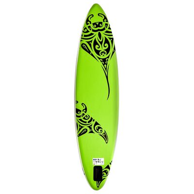 vidaXL Inflatable Stand Up Paddleboard Set 366x76x15 cm Green