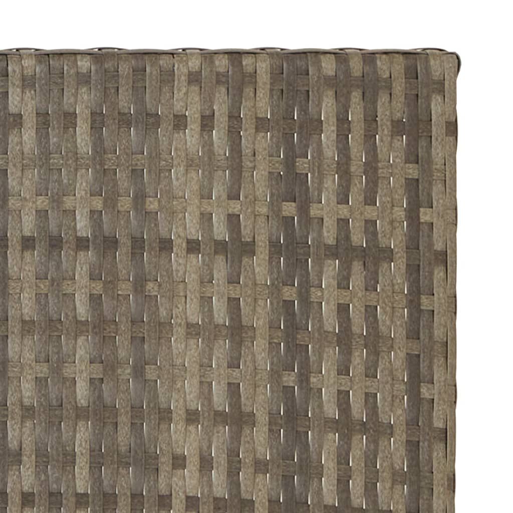 vidaXL Folding Table Grey 45x35x32 cm Poly Rattan