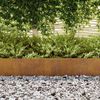 vidaXL Lawn Edging Rusty 450 x 0.05 x 25 cm Weathering Steel