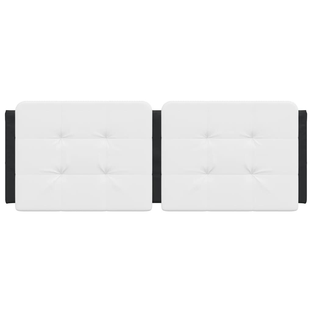 vidaXL Headboard Cushion "Zadar" Black and White 137 cm Double Faux Leather
