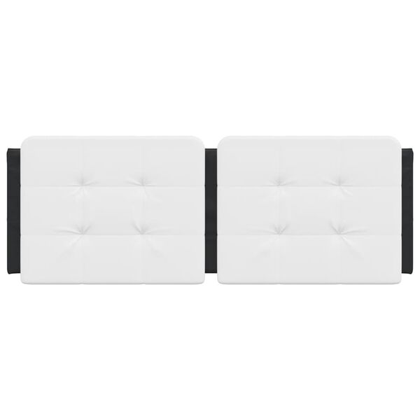 vidaXL Headboard Cushion "Zadar" Black and White 137 cm Double Faux Leather