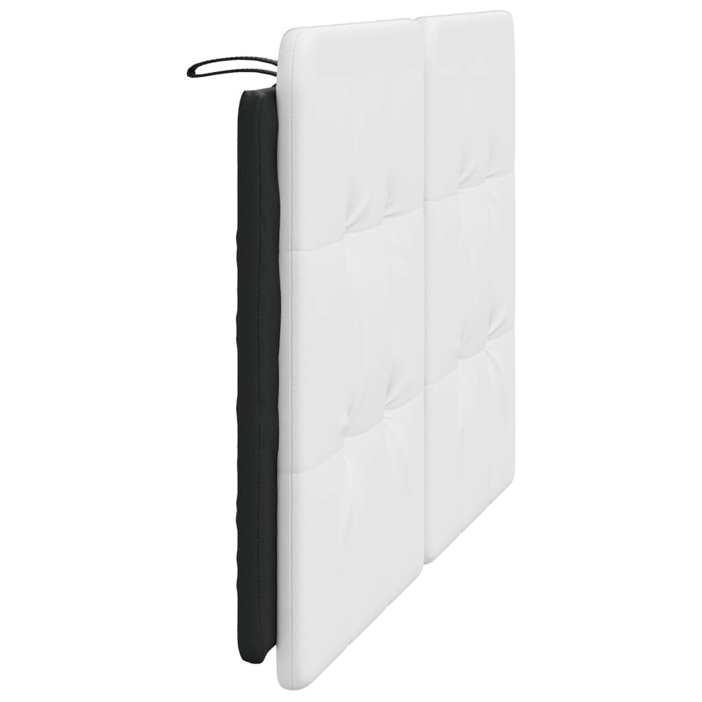 vidaXL Headboard Cushion "Zadar" Black and White 137 cm Double Faux Leather