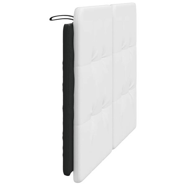 vidaXL Headboard Cushion "Zadar" Black and White 137 cm Double Faux Leather