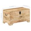 vidaXL Storage Chest Solid Rough Mango Wood