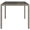 vidaXL Garden Dining Table Grey 150 x 90 x 75 cm Poly Rattan